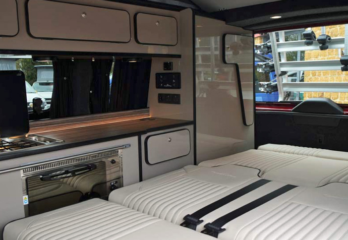 T6 Camper Interior With Bed Down